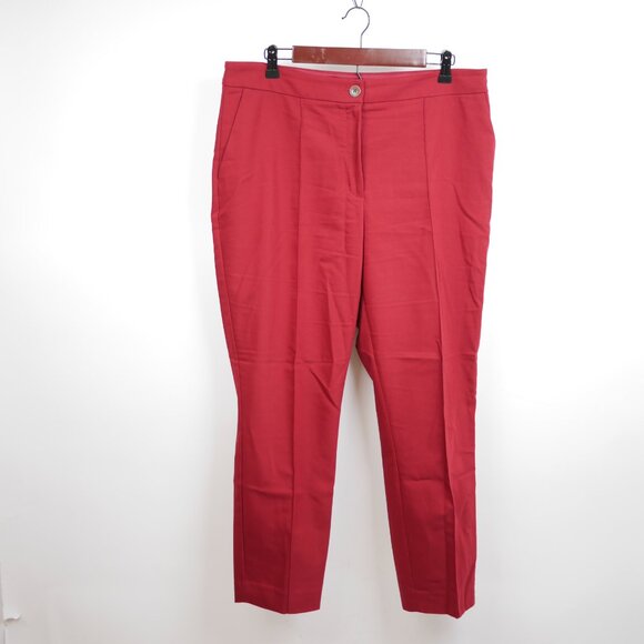 EXPRESS Women's 14 Blue & Red LOT OF 2 PAIRS Slacks Columnist Fit ankle pants - Picture 12 of 14